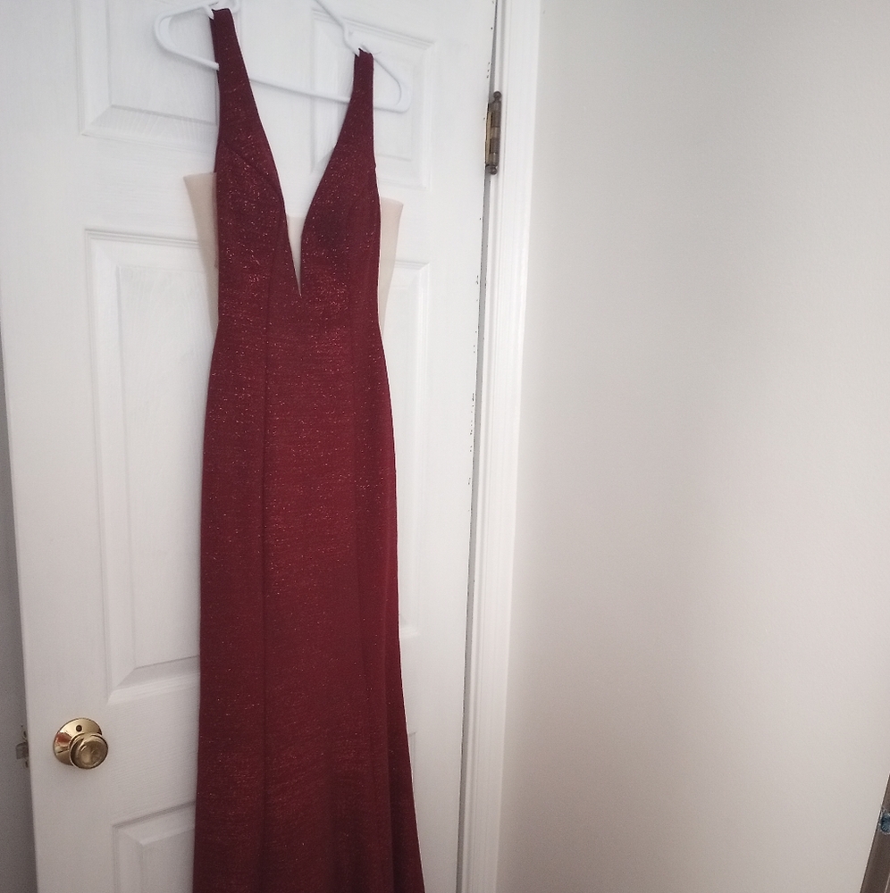 Jovani Prom Dress, Size 0, red wine